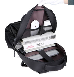 OEM 15.6 Inch Black <b>Laptop</b> <b>Backpack</b> Waterpoof Nylon Multi Pocket Daypack Low Moq Customer logo Anti Theft <b>Backpack</b> with Usb - Product Image 6