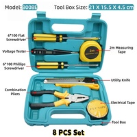 Ensemble d'outils à main pour électricien avec testeur de tension, kit d'outils d'entretien domestique tout-en-un économique
