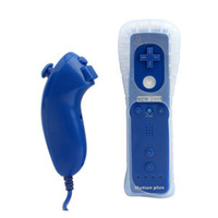 Télécommande sans fil 2 en 1 avec Nunchuck pour Wii Joystick Built-in Motion Plus pour Wii Gamepad