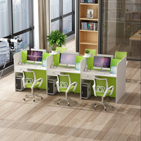 Station de travail de bureau en bois modulaire en forme de I de haute qualité à prix avantageux avec taille et couleur personnalisables