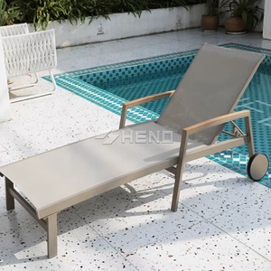 Sedia da piscina Fera regolabile con telaio in alluminio e rete Teslin, lettino prendisole impermeabile all'ingrosso - Product Image 4