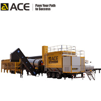 Centrale d'asphalpage mobile Ace IAP Super 60t/h, machine à asphalte à chaud avec contrôle PLC + écran tactile couleur et pompe haute performance