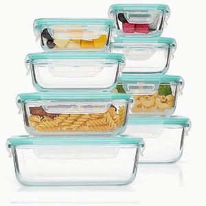 M Mcirco 10-Piece Durable <b>Glass</b> Meal Prep 30 Oz <b>2</b> <b>Compartment</b> Airtight Steamable Lunch <b>Containers</b> Lids <b>Food</b> Storage - Product Image 2