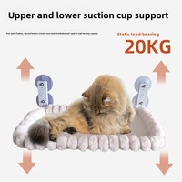 Hamac pour chat d'intérieur en polyester extra-large et extra-large large, avec ventouse, pour fenêtre, balcon, lit suspendu pour bain de soleil, fournitures complètes