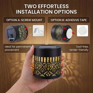 Lámpara de Pared LED RGB con Sensor de Movimiento, Resistente al Agua IP65, de Latón para Exteriores, Ideal para Jardín, Villa y Paisajismo - Product Image 4