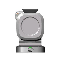 Gaufrier belge en acier inoxydable 1000W, plaques antiadhésives, thermostat réglable, contrôle de la coloration, pour usage commercial et domestique