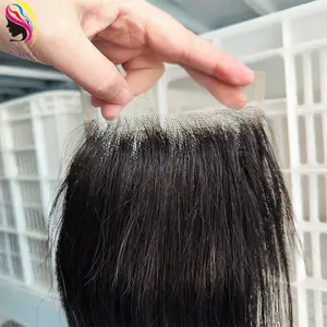 Closure Straight 4x1 4x4 13x4 13x6 Cuticle Aligned Remy Pre Pluck T Part Human Hair Swiss Transparent Hd Lace Closure And Frontal
