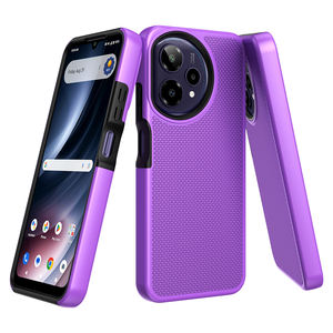 <span class=keywords><strong>Cover</strong></span> protettiva per cellulare antiurto a doppio strato per icona di Cricket Pro paraurti testurizzato e antiscivolo robusto custodia a Flip Back - Product Image 1