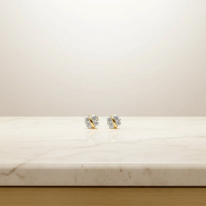 Pendientes de Oro con Diamantes para Mujer, Diseño Floral en Racimo, Joyería Fina de Lujo, Pendientes de Flor con Diamantes en Oro - Product Image 2