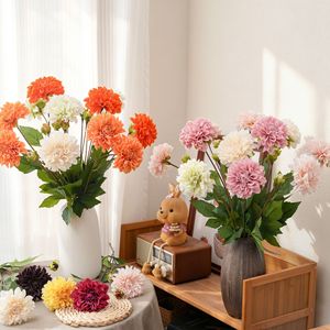 ดอกดาเลียประดิษฐ์ CallaFloral ขนาด 4.5 นิ้ว ก้านเดี่ยว สีชมพู สำหรับตกแต่งงานแต่งงาน วัสดุงานฝีมือ สไตล์ยุโรป - Product Image 1