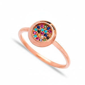 Mix <b>CZ</b> Stone Round Design Fine Jewellery Geometric Wholesale Handcrafted 925 Sterling Silver Jewelry <b>Ring</b> - Product Image 2