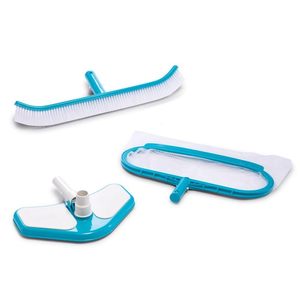 Kit de nettoyage de piscine Intex avec filet, brosse à parois courbées et tête d'aspiration manuelle pour l'entretien des piscines - Product Image 1