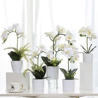 Fleurs artificielles de haute qualité en gros, effet 3D, imprimées, orchidées papillon pour la décoration de restaurants, maisons, jardins et mariages