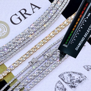 MON 01 Prezzo Più Basso Collana Hip Hop in Moissanite Argento Sterling 925 Iced Out Catena da Tennis in Moissanite da 2mm 3mm 4mm - Product Image 2