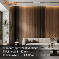 Panneau acoustique en bois lamellé, feutre polyester PET, panneau absorbant le son, décoration intérieure, panneau insonorisant pour mur et plafond