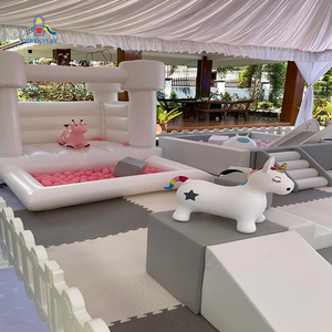 Oferta Especial: Conjunto de Equipos Combinados para Alquiler de Parque Infantil Interior con Castillo, Piscina de Bolas, Túnel y Tobogán - Product Image 3
