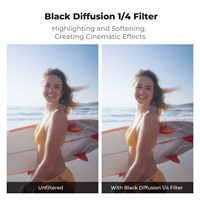 Filtre pour caméra d'action K&F Concept HD multi-couches à diffusion noire 1/4 ND4-32 variable CPL pour DJI Osmo Action 6