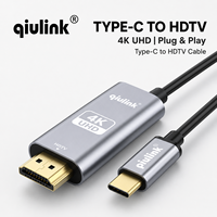Câble Type C vers HDTV 4K UHD 3840x2160, cordon vidéo avec coque en aluminium, pour ordinateur portable, Smartphone, tablette, moniteur, projecteur, transfert Stable