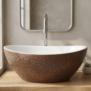 Lavabo carré en céramique à poser sur table, pour salle de bain, toilettes, lavabo de lavage des mains, pour usage domestique et hôtelier - Product Image 4
