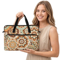 Sac à bandoulière de luxe décontracté à imprimé floral personnalisé pour femme, sacoche pour ordinateur portable, sac à main de travail, sac à main pour voyage, infirmière, enseignante, mode
