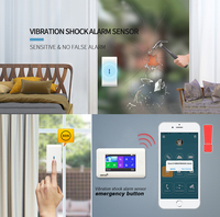 Sensor Getaran Nirkabel Daytech GSM ABS 433MHz untuk Alarm Keamanan Rumah dengan Volume yang Dapat Disesuaikan dan Jangkauan Deteksi hingga 10m