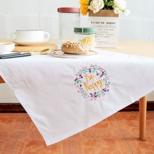 Mantel Individual de Tela Suave, Lavable y Reutilizable, 100% Algodón, Bordado en Blanco, Estilo Rústico, para Mesa de Comedor o Cocina - Product Image 3
