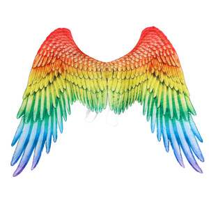 Adulte arc-en-ciel ailes Halloween fête <span class=keywords><strong>diable</strong></span> Cosplay noir et blanc ailes d'ange - Product Image 1