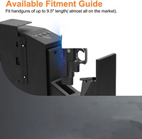 Coffre-fort pour arme de poing pour table de chevet, bureau, côté lit, camion, porte coulissante de voiture, coffre-fort pour arme de poing avec accès par empreinte digitale, code PIN, clé