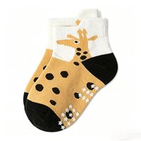Chaussettes antidérapantes pour tout-petits de 0 à 5 ans, motif rayé, respirantes, écologiques, hiver, en mélange coton/nylon/spandex, sans couture