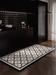 <span class=keywords><strong>Tapis</strong></span> de <span class=keywords><strong>cuisine</strong></span> vintage à motif carreaux <span class=keywords><strong>noir</strong></span> <span class=keywords><strong>et</strong></span> <span class=keywords><strong>blanc</strong></span>, imperméable, anti-huile, antidérapant, lavable, long <span class=keywords><strong>tapis</strong></span> de couloir pour <span class=keywords><strong>cuisine</strong></span> - Product Image 2