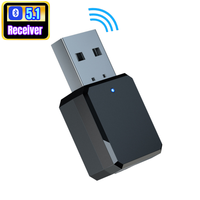 Récepteur Bluetooth 5.1 RX 2 en 1 USB + AUX, kit voiture stéréo, musique, adaptateur récepteur audio sans fil AUX 3,5 mm, kit mains libres, casque