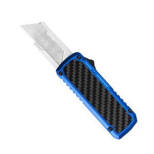 Nuevo cuchillo utilitario de fibra de carbono con apertura rápida, cortador de papel telescópico automático de aleación de aluminio, abridor de cajas de entrega rápida OTF - Product Image 1