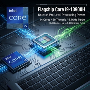 Ordinateurs portables de jeu Yifang OEM/ODM 16 pouces avec processeur I9-13900h, carte graphique RTX 4060 8 Go, mémoire DDR5, rapport d'aspect 16:10, corps métallique, I9134 - Product Image 2