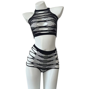 Vendita calda taglie forti Sexy Lingerie aperta con decorazione in pizzo a cavallo sottile appassionato vestito seducente per flirtare letto - Product Image 1