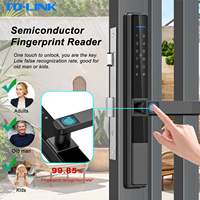 Cerradura Inteligente Delgada con Teclado Digital, Ttlock Tuya Wifi, de Aluminio para Puerta, con Huella Dactilar, Doble Cara, Impermeable