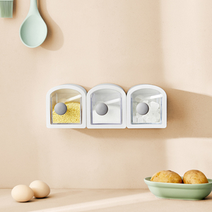 Pot à épices mural <span class=keywords><strong>sans</strong></span> perçage, adhésif, résistant à l'humidité, avec cuillère, <span class=keywords><strong>sans</strong></span> BPA, écologique, grande capacité pour les épices - Product Image 4