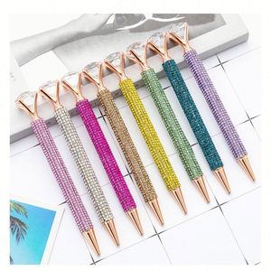 Personalized Diamond Crystal Ballpoint Pens - Retractable Black <b>Ink</b>, Rhinestone Bling, <b>Refill</b>, Gift for Women - Product Image 1