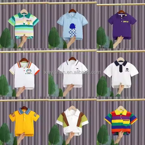 Thời trang nhập khẩu trẻ em đồng phục học sinh, cotton sinh viên, Áo thun bé trai và Áo polo bé trai - Product Image 1
