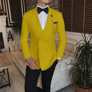 Trajes de Negócios Masculinos Sob Medida Últimos Modelos Formais para Festas Tuxedo Masculino <span class=keywords><strong>2</strong></span> Peças Vestuário Acessível para Casamentos Vestido Casual Calça Casaco - Product Image 2