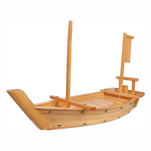 Plateau de service japonais grand format en gros, prix d'usine, équipement de restaurant, conteneur en bambou, bateau à sushi pour sushis - Product Image 1