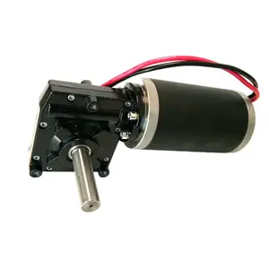 24V 12V Dc Motor 100W 120W solucan tekerlek dişli düşük Rpm 48V denetleyici Dc jeneratör motoru