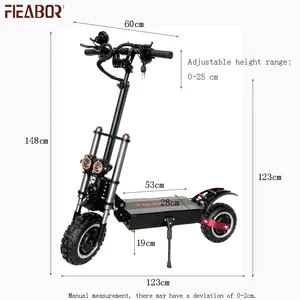 Adult electric scooter can be upgraded to 90 km/h single and double drive free switching