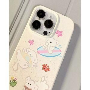 Surfing Dog IPhone15promax Phone Case Cute <strong>IPhone14Pro</strong> Cartoon 13 Fashion 12Pro High Quality Wheat TPU Rear Case - Product Image 3