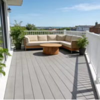 Plancher en bois composite co-extrudé anti-corrosion pour balcon et projets commerciaux