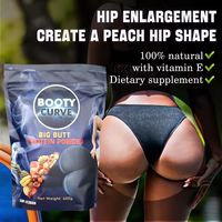 Poudre Protéinée Naturelle à Base de Plantes pour l'Augmentation des Fesses, Marque Privée, Complément Alimentaire pour le Remodelage Corporel et l'Amélioration de la Silhouette