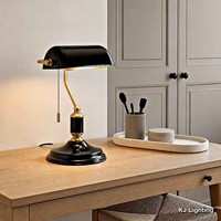 Lampe de bureau moderne de luxe noire pour chambre à coucher, salon, hôtel, table de chevet, coin lecture