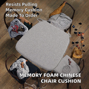 كرسي خشبي صيني بتصميم فوم من الكتان مع روابط تقنية الوسائد القطنية & Wn s - Product Image 4