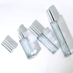Customizable Square High Grade Gray Glass Perfume Spray <b>Bottle</b> 3ml/5ml/<b>10ml</b> Black Walnut Cover - Product Image 3