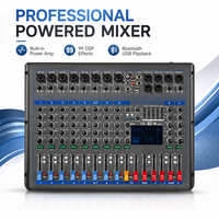 Console de mixage audio professionnelle 8 canaux 250W avec 99DSP USB Bluetooth pour sonorisation en direct