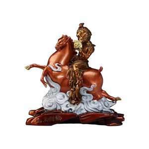 Adorno de Caballo y Mono de Bronce, Decoración de Escritorio Feng Shui de Cobre, Regalo de Oficina - Product Image 4